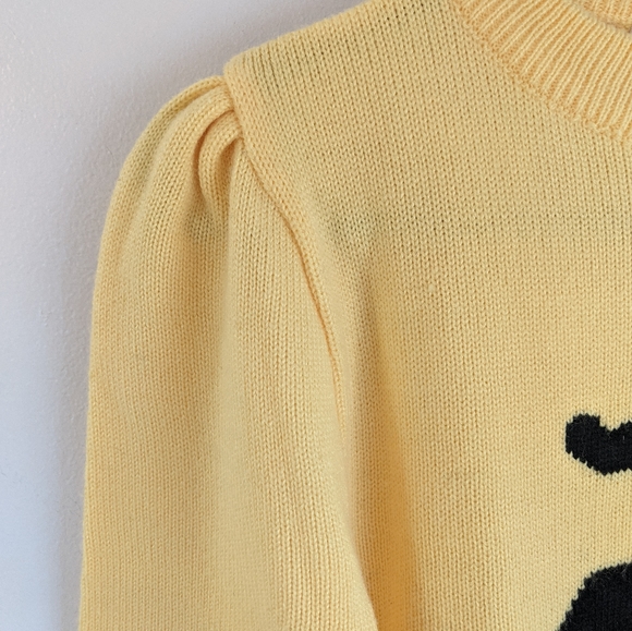 Vintage 80s Kitschy Cat Grandma Soft Grunge Crew Neck Knit Sweater - Picture 8 of 11